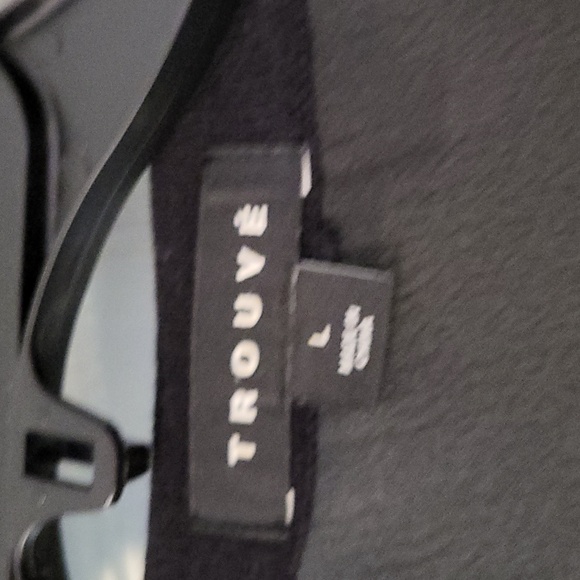 Trouve black cardigan w/ sheer mesh back, front zip - Picture 5 of 5